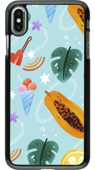 Coque iPhone Xs Max - Summer 2025 Pattern papaya