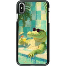 Coque iPhone Xs Max - Crocodile in the swimming pool Summer 2026