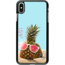 Coque iPhone Xs Max - Pineapple with glasses Summer 2026