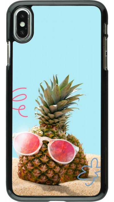 Coque iPhone Xs Max - Pineapple with glasses Summer 2026