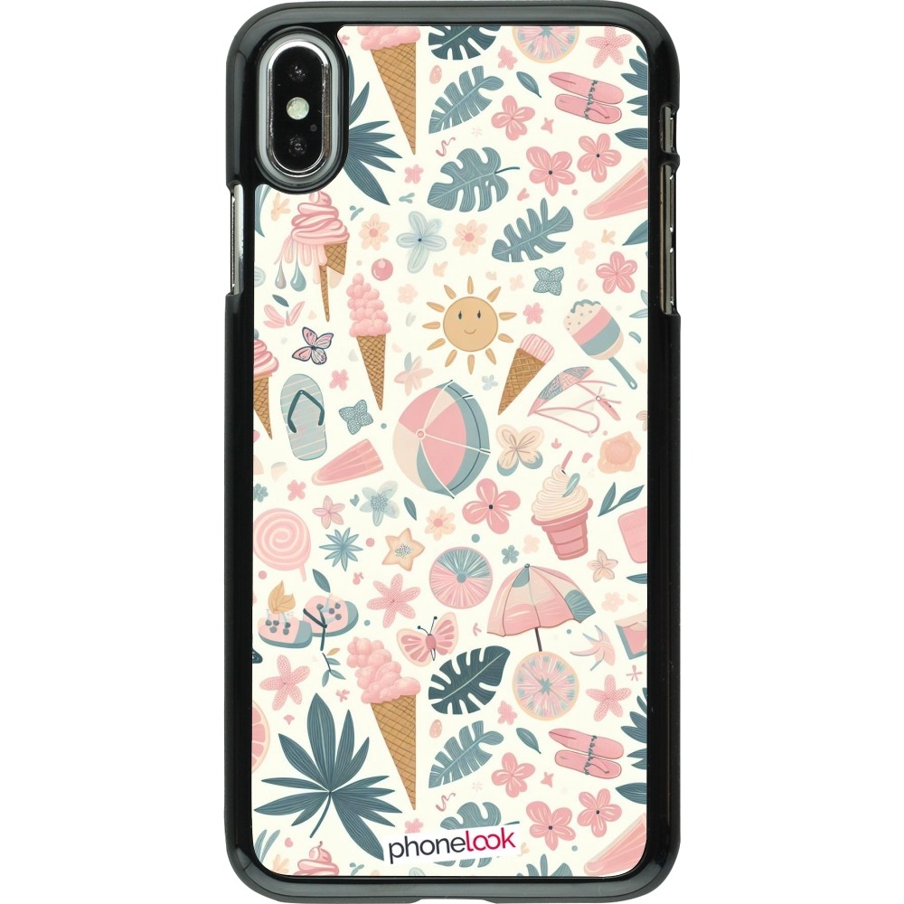 Coque iPhone Xs Max - Summer Pink Pattern
