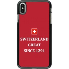 Coque iPhone Xs Max - Switzerland Great Since 1291