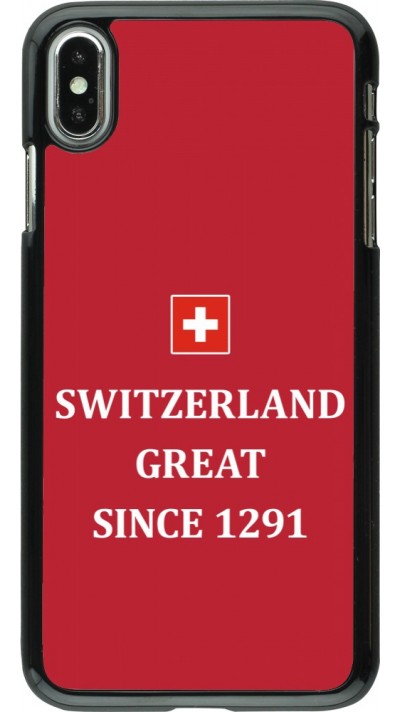 Coque iPhone Xs Max - Switzerland Great Since 1291