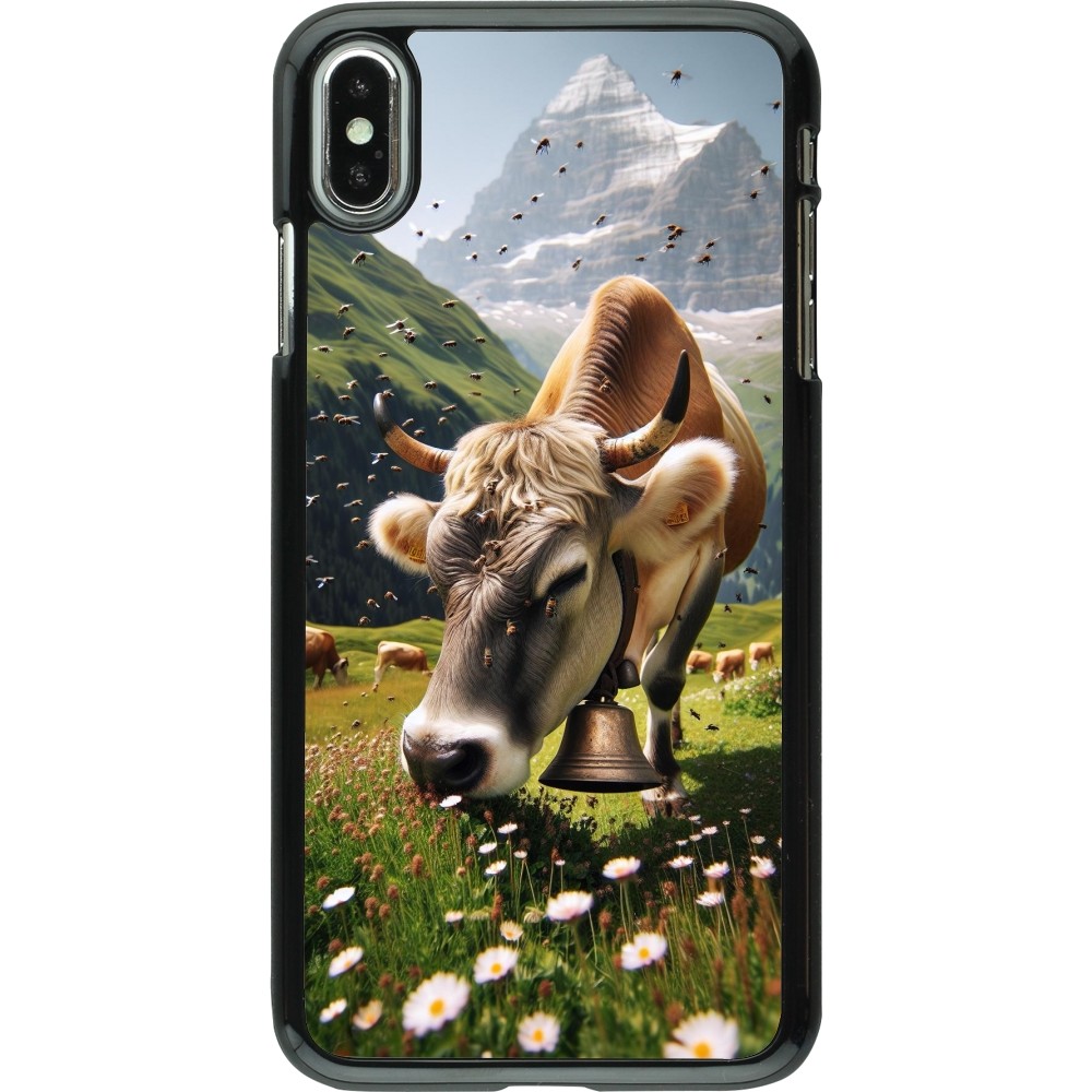 iPhone Xs Max Case Hülle - Kuh Berg Wallis