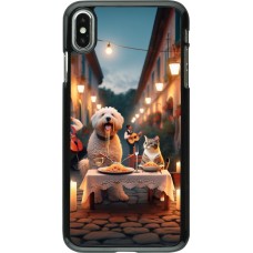 Coque iPhone Xs Max - Valentine 2024 Dog & Cat Candlelight