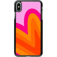 Coque iPhone Xs Max - Valentine 2024 heart gradient