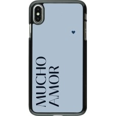 iPhone Xs Max Case Hülle - Valentine 2024 mucho amor azul