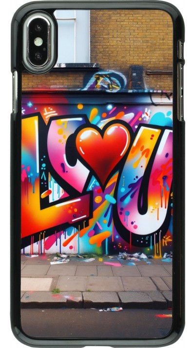 Coque iPhone Xs Max - Valentine 2025 Love U Tag