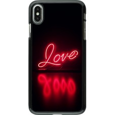 iPhone Xs Max Case Hülle - Valentine 2025 Neon Liebe