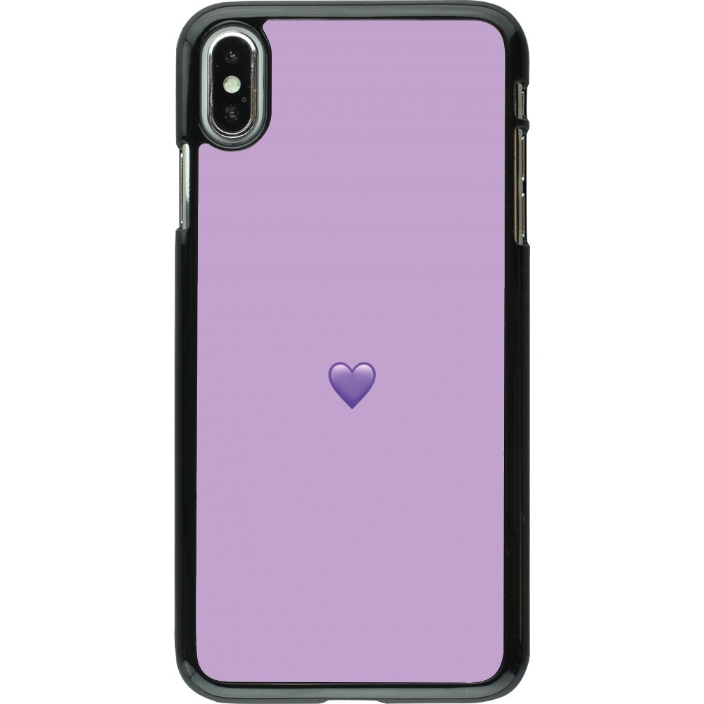 iPhone Xs Max Case Hülle - Valentine 2023 purpule single heart
