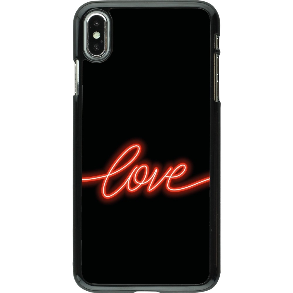 iPhone Xs Max Case Hülle - Valentine 2023 neon love