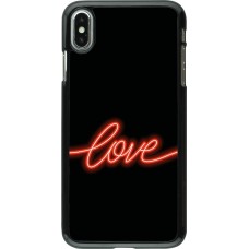 iPhone Xs Max Case Hülle - Valentine 2023 neon love