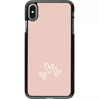 iPhone Xs Max Case Hülle - Valentine 2023 three minimalist hearts