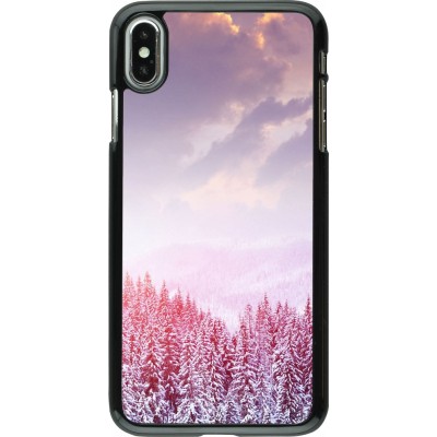 iPhone Xs Max Case Hülle - Winter 22 Pink Forest