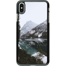 iPhone Xs Max Case Hülle - Winter 22 snowy mountain and lake
