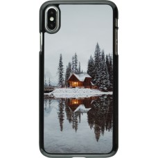 iPhone Xs Max Case Hülle - Winter 25 Winter house forest afternoon
