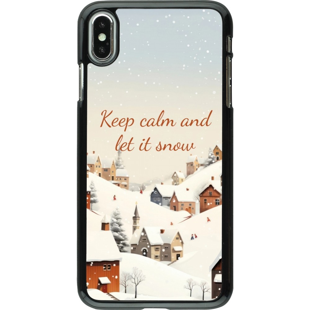 iPhone Xs Max Case Hülle - Winter 25 Winter Keep calm and let it snow