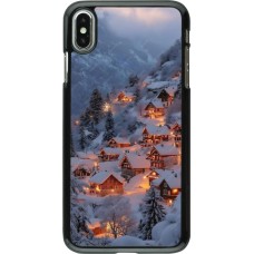 iPhone Xs Max Case Hülle - Winter 25 Winter snowy village