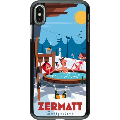 iPhone Xs Max Case Hülle - Zermatt Mountain Jacuzzi