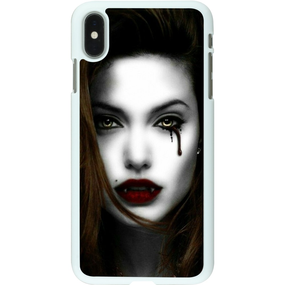 iPhone Xs Max Case Hülle - Kunststoff weiss Halloween 2023 gothic vampire