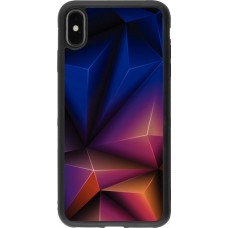 Coque iPhone Xs Max - Silicone rigide noir Abstract Triangles 