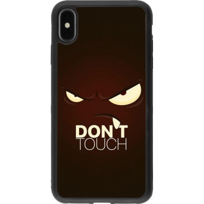 Hülle iPhone Xs Max - Silikon schwarz Angry Dont Touch