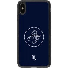 Coque iPhone Xs Max - Silicone rigide noir Astrologie Scorpion