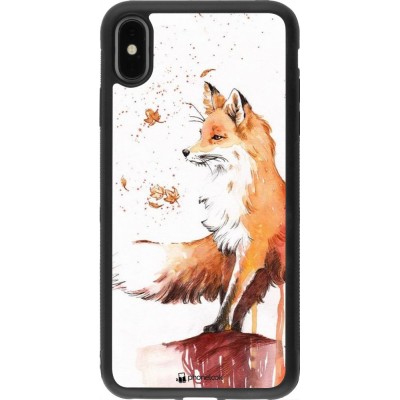 Coque iPhone Xs Max - Silicone rigide noir Autumn 21 Fox
