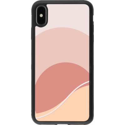 Coque iPhone Xs Max - Silicone rigide noir Autumn 22 abstract sunrise