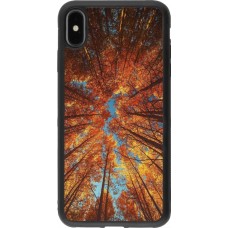 iPhone Xs Max Case Hülle - Silikon schwarz Autumn 25 Trees