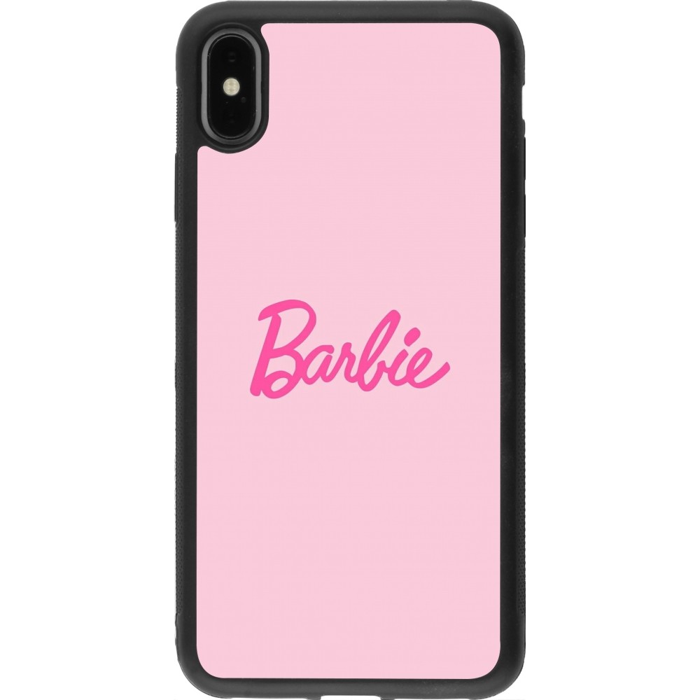 iPhone Xs Max Case Hülle - Silikon schwarz Barbie Text
