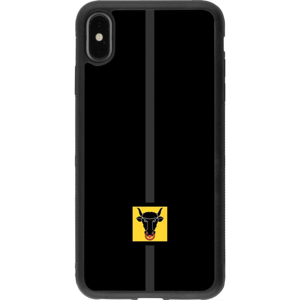 iPhone Xs Max Case Hülle - Silikon schwarz Kanton UR schwarz