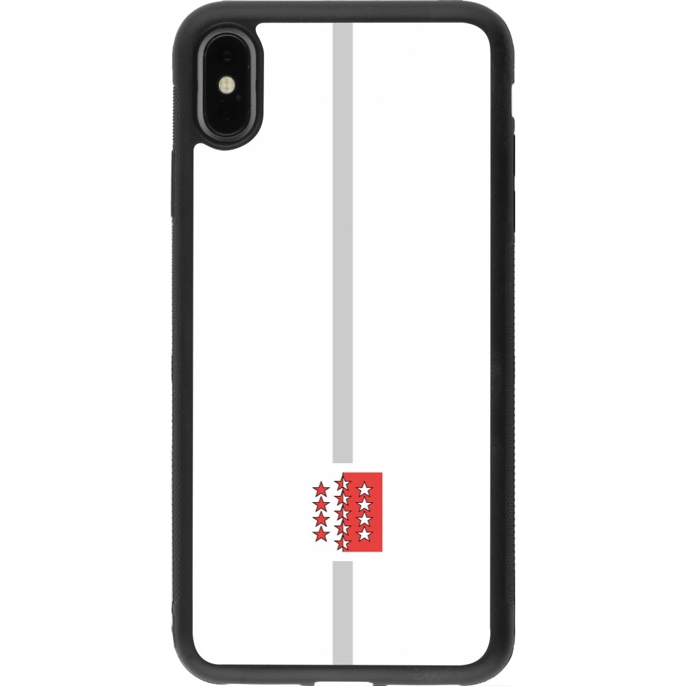 iPhone Xs Max Case Hülle - Silikon schwarz Kanton VS weiss