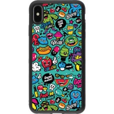 iPhone Xs Max Case Hülle - Silikon schwarz Cartoons old school
