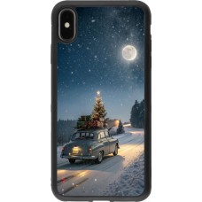 Coque iPhone Xs Max - Silicone rigide noir Christmas 25 Car with Tree Xmas