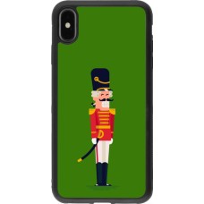 Coque iPhone Xs Max - Silicone rigide noir Christmas 25 Nutcracker Green