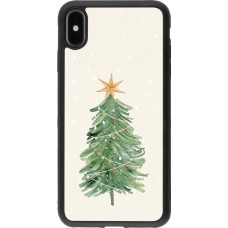 iPhone Xs Max Case Hülle - Silikon schwarz Christmas 25 Sketch Tree