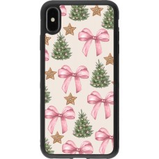 Coque iPhone Xs Max - Silicone rigide noir Christmas 25 Vintage Ribbons