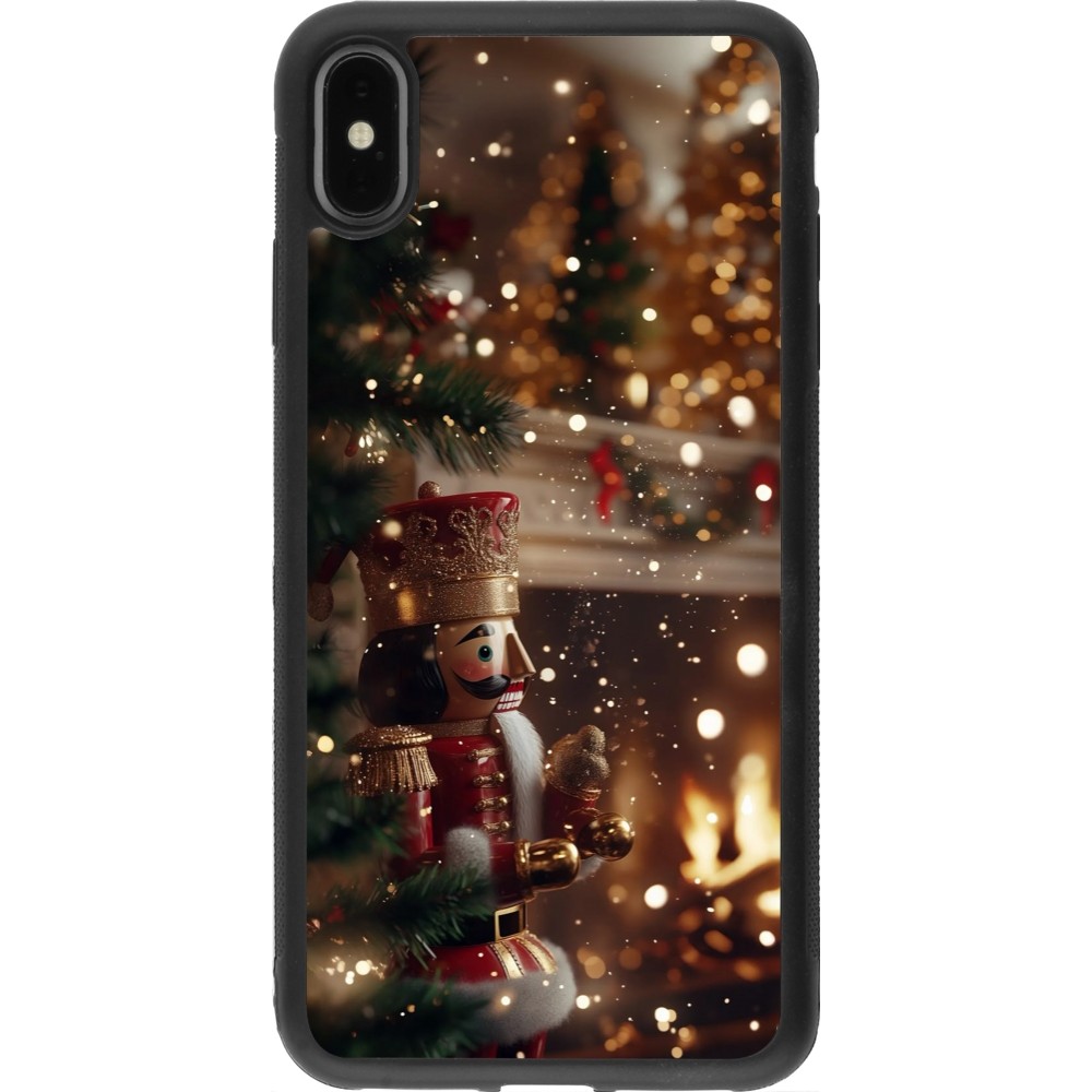 Coque iPhone Xs Max - Silicone rigide noir Christmas 25 Xmas Nutcracker