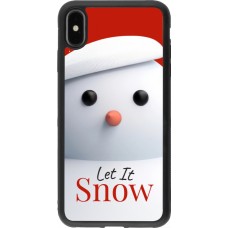 Coque iPhone Xs Max - Silicone rigide noir Christmas 25 Xmas Snowman