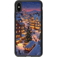 Coque iPhone Xs Max - Silicone rigide noir Christmas 25 Xmas Village