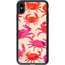 iPhone Xs Max Case Hülle - Silikon schwarz Crabs Paint