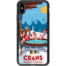 iPhone Xs Max Case Hülle - Silikon schwarz Crans-Montana Mountain Jacuzzi