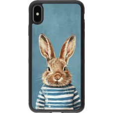 iPhone Xs Max Case Hülle - Silikon schwarz Easter 2026 Rabbit navy