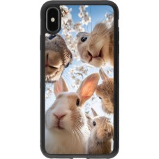 iPhone Xs Max Case Hülle - Silikon schwarz Easter 2026 Rabbits