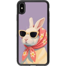 iPhone Xs Max Case Hülle - Silikon schwarz Easter 2026 Rabbit with scarf