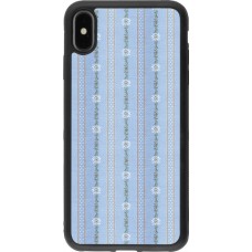 Hülle iPhone Xs Max - Silikon schwarz Edel- Weiss