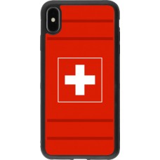 Hülle iPhone Xs Max - Silikon schwarz Euro 2020 Switzerland