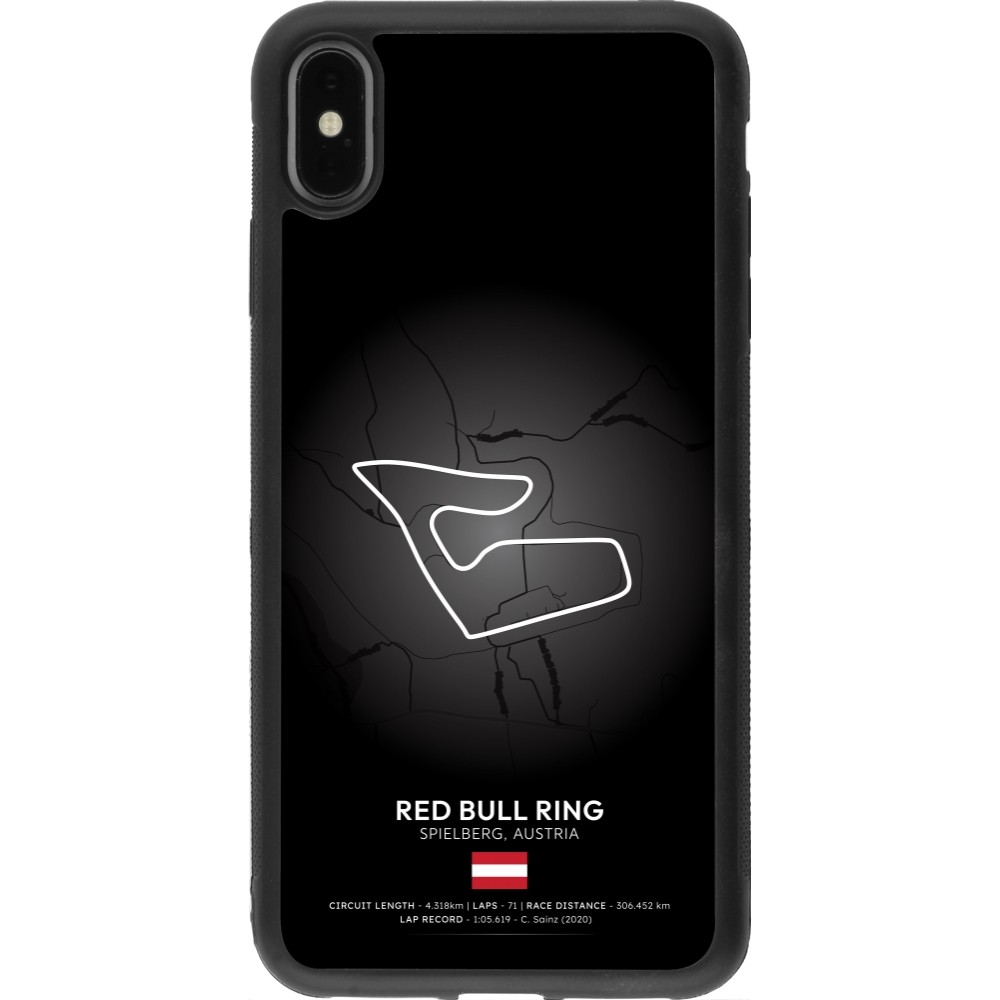 iPhone Xs Max Case Hülle - Silikon schwarz F1 Track 2025 Austria