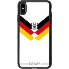 Coque iPhone Xs Max - Silicone rigide noir Maillot de football Allemagne 2026 personnalisable